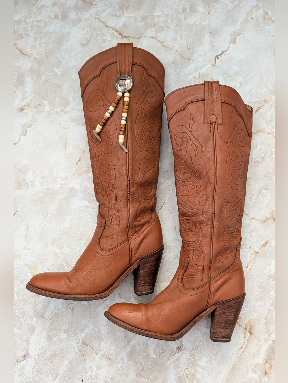 Vintage Frye Knee-High Cowgirl Boots Woman's Size 7.5 B - Picture 5 of 15